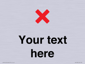 Custom plain background, red cross sign